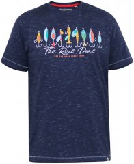 D555 Cropwell Tricou cu imprimeu pescăresc bleumarin