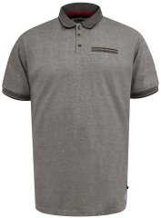 D555 Holyhead Tricou Polo Texturat Cu Buzunar La Piept Gri