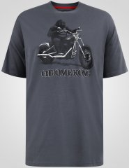 D555 Craig Gorilla Biker Tricou cu Imprimeu Gri Închis