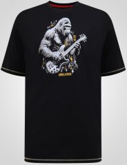 D555 Macfarlan Tricou cu Imprimeu Gorilă Negru