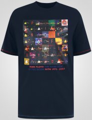 D555 Otto Official Pink Floyd 50th Anniversary Tricou cu Imprimeu Bleumarin