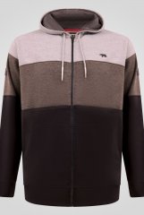 D555 Fitzgerald Zip Through Hoody With Cut & Sew Panels Negru