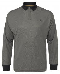 North Latitude Cool Effect Tricou Polo Mânecă Lungă Negru
