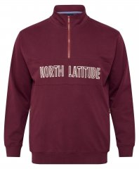 North Latitude Half Zip Bluză Bordo
