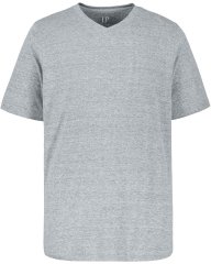 JP1880 702415 Tricou cu decolteu în V Gri melanj