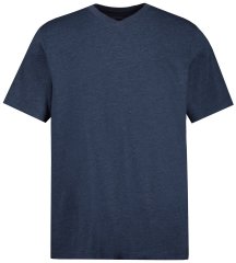 JP1880 702415 Tricou cu decolteu în V Albastru mediu melanj