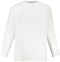 JP1880 702555 Tricou Henley cu mânecă lungă Albă