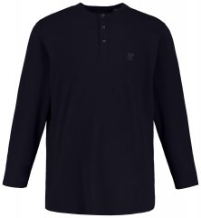 JP1880 702555 Tricou Henley cu mânecă lungă Bleumarin