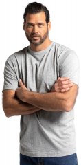 JP1880 702637 Tricou cu guler rotund set de 2 Gri melanj