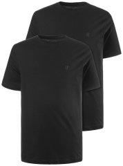 JP1880 702637 Tricou cu guler rotund set de 2 Neagră
