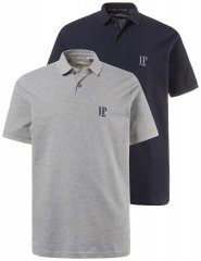 JP1880 704317 Tricou polo set de 2 Bleumarin/Gri melanj