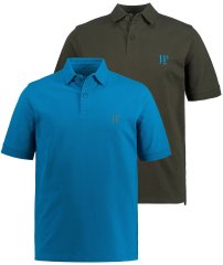 JP1880 704317 Tricou polo set de 2 Albastru turcoaz/Verde măsliniu