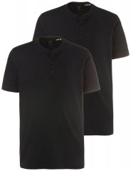 JP1880 708420 Tricou Henley set de 2 Neagră