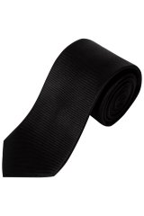 JP1880 711267 Cravată din mătase extra-lung Neagră