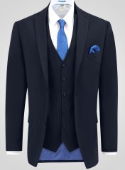 D555 Ted 4 Way Stretch Tailored Suit Jacket Albastru marin
