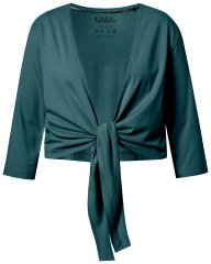 Ulla Popken 794514 Bolero din jerseu cu nod Petrol