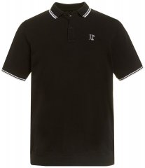 JP1880 802789 Tricou polo cu guler alb contrastant Neagră