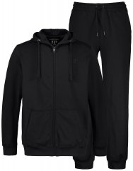 JP1880 802934 Trening cu jachetă cu glugă și pantaloni Neagră TALL