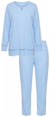 Ulla Popken 810592 Pijama cu dantelă Albastru deschis