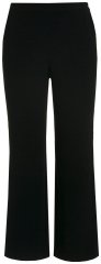 Ulla Popken 813306 Pantaloni de costum largi cu talie elastică Neagră