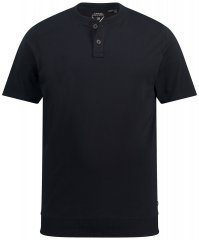 JP1880 818628 Tricou Henley cu croi pentru burtă Neagră