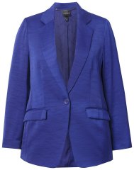Ulla Popken 826161 Sacou texturat cu buzunare cu clapă Bleumarin