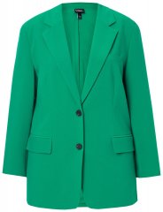Ulla Popken 826487 Sacou oversize cu buzunare cu clapă Verde smarald