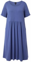 Ulla Popken 827920 Rochie din jerseu cu mânecă scurtă Albastru