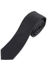 JP1880 828309 Cravată din mătase extra-lung Neagră