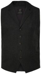 JP1880 828736 Vestă din tweed cu spate tricotat Neagră