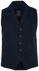 JP1880 828736 Vestă din tweed cu spate tricotat Bleumarin