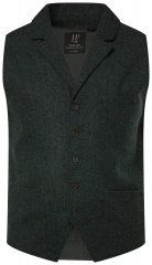 JP1880 828736 Vestă din tweed cu spate tricotat Verde sticlă