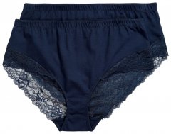Ulla Popken 830094 Chiloți cu dantelă set de 2 Bleumarin