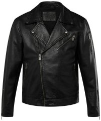 JP1880 830586 Jachetă biker din nappa de miel Neagră
