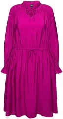 Ulla Popken 830615 Rochie cu mânecă lungă și volane Lila