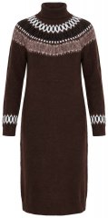 Ulla Popken 832670 Rochie tricotată imprimată cu guler înalt Multicolor