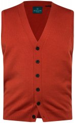 Boston Park 948 Vestă tricotată cu decolteu în V Teracotă