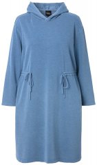 Ulla Popken 834536 Rochie hanorac cu glugă Albastru denim
