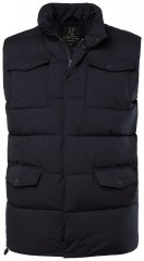 JP1880 834648 Vestă matlasată cu guler înalt Bleumarin