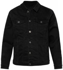 JP1880 836791 Jachetă denim cu patru buzunare Neagră