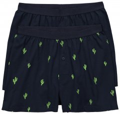 JP1880 837629 Boxeri FLEXNAMIC® cu imprimeu cactus Bleumarin 2 bucăți
