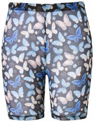 Ulla Popken 837676 Pantaloni scurți anti-frecare cu model Neagră