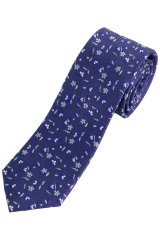 JP1880 837692 Cravată din mătase cu imprimeu floral extra-lung Bleumarin