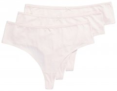 Ulla Popken 838637 Chiloți tanga set de 3 Bej