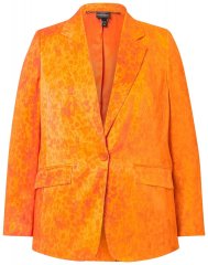 Ulla Popken 839607 Sacou din satin imprimat Portocaliu deschis