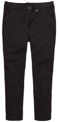 Men+ 207 Bilbao Flexlastic Pantaloni chino din jerseu Neagră