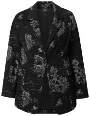 Ulla Popken 841901 Sacou cu model Neagră