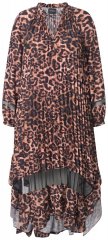 Ulla Popken 842979 Rochie cu imprimeu animal Maro