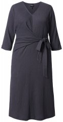 Ulla Popken 843595 Rochie petrecută cu mânecă 3/4 Gri melanj