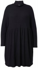 Ulla Popken 844233 Rochie tricotată cu mânecă lungă Neagră